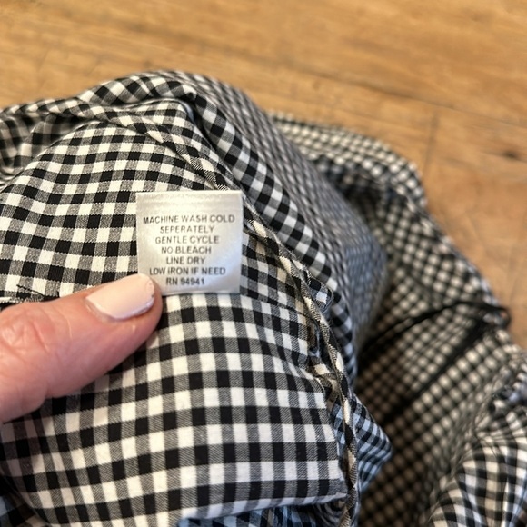 Intermix Thebes ruffle gingham top size petite - Picture 8 of 9